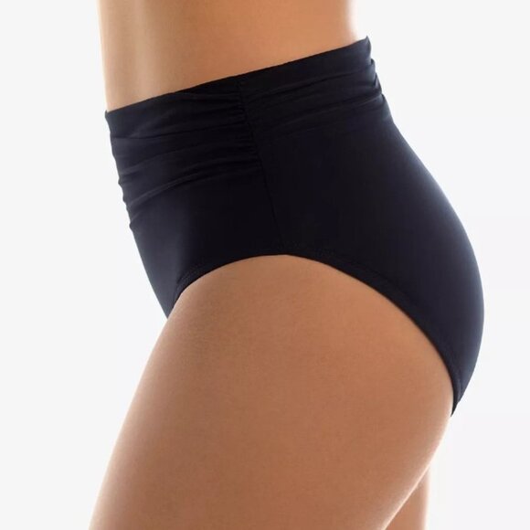 Magicsuit Shirred Bikini Bottom Black Size 12 - Picture 9 of 9